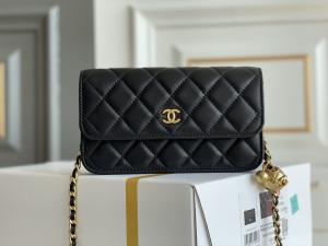 Wholesale Black Mini Coco Chanel WOC Clutch Handbags Wallet On A Chain CF20 from china suppliers