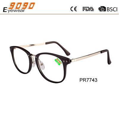 Hot sale style reading glasses with tWO pins on the frame,metal temple ,suitable
