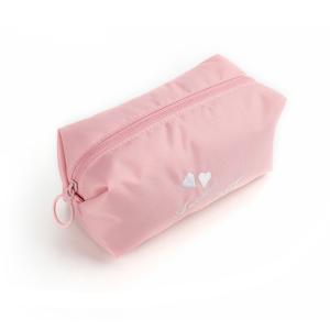 Wholesale Basics Portable Waterproof Pure Color Pink Polyester Cosmetic Bag from china suppliers