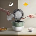 Cooker 3 Cups (Uncooked), 3D Heating and Fuzzy Logic, Healthy Nonstick Small