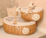 Handmade Natural Willow Wicker Picnic Basket Cheap Lunch Bags Hot sale products