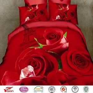 Wholesale Qwerky Quilts Quirky 3D flower rose Bedding and Quilt Cover Sets，3D bed cover+3D pillow sets from china suppliers