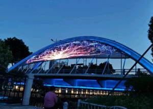 Wholesale Full Color Hd IP67 Outdoor LED Transparent Screen 260W/Sqm from china suppliers