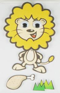 Wholesale ECO Friendly Colored 3D Cartoon Stickers Lion Printed For Gifts Self Adhesive from china suppliers