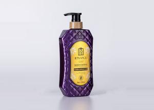 Wholesale White PET Shampoo Bottle With Silver Lotion Pump Hot Stamping from china suppliers