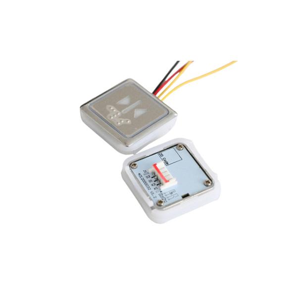 Zinc Alloy Elevator Push Button Stainless Steel Character Material DC24V Input