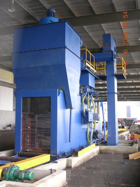 Quality Industrial Steel shot blasting equipment for blasting of H beams , Angles and flat for sale