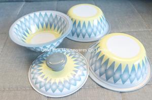Wholesale Metal steel bowl set with tray high quality candy bowl serving bowl with tray for home hotel and restaurant from china suppliers