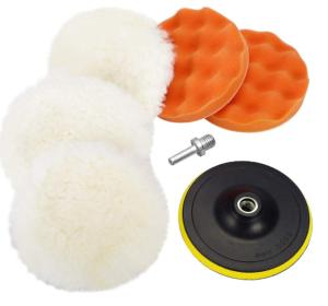 Wholesale 7pcs 150mm Drill Buffing Polishing Pads Set Wheel Foam Microfiber from china suppliers