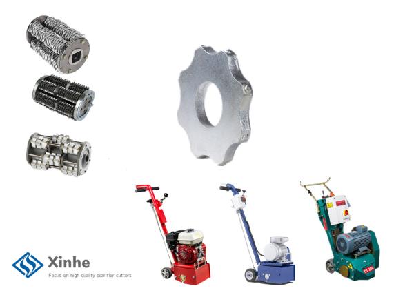 Concrete Floor Planers Parts 8 Point Scarifier Carbide TCT Cutters On Drum Cage