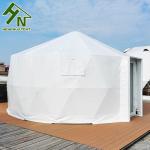 Galvanized Steel Frame Geodesic Yurt Mongolian Tent Resort Dome House