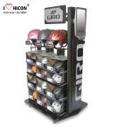 Merchandising Movable Football Firefighter Helmet Display Stand