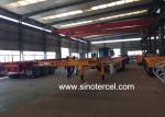 Customized 3 Axle Flatbed Semi Trailer 6880mm 1310mm Wheel Base