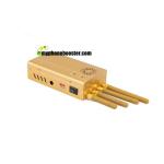 Hotsale 4 Antennas 2w Golden Yellow Portable Signal Jammer Blocker Shield GSM 3G