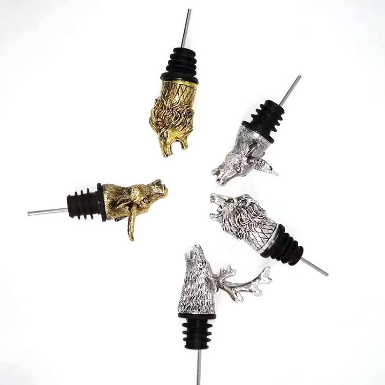 Custom Premium Pourer Animal Wine Bottle Pourer Wine Aerator Pourer Zinc Alloy
