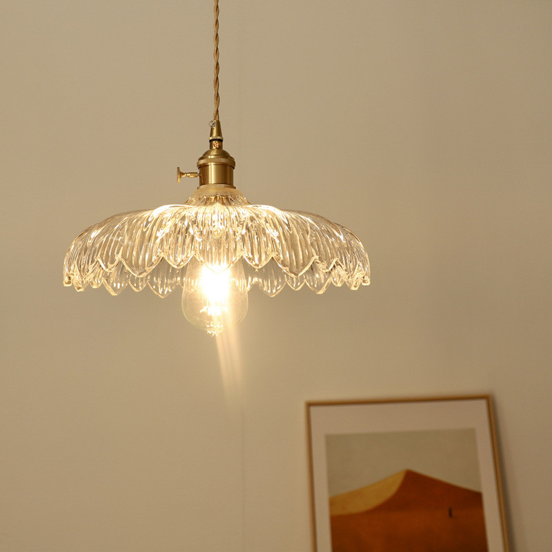 Modern Glass Pendant Lighting Fixture Luminaire Green Flower Bar Restaurant Hanging Light(WH-GP-107)