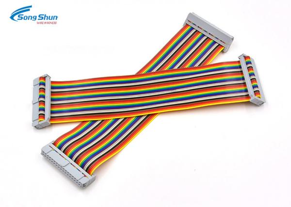 Double Rows IDC Ribbon Cable Custom Conductor Length 0.3m 2KV 10mA Withstand