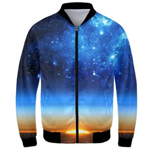 Wholesale QUICK DRY Varsity Mens Reflective Jacket 3D Print Clothes Long Sleeves from china suppliers