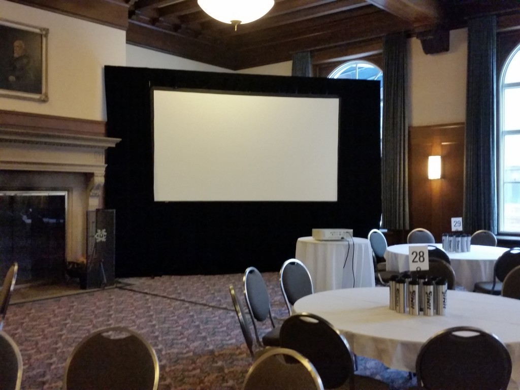 16:9 Projectors & Presentation Equipment Fast Fold Stand Up Projector Screen With Dress Kit