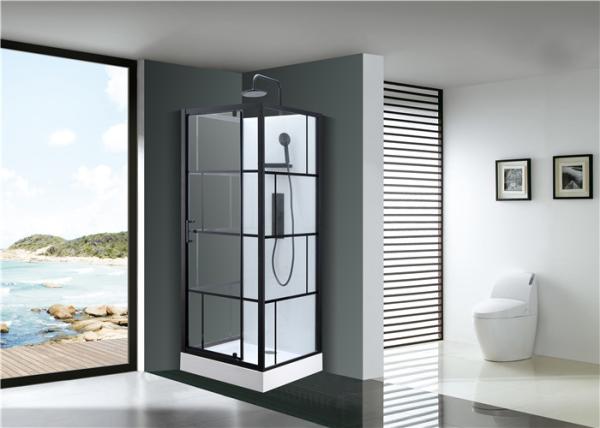 Fashion Pivot Door， Corner Shower Stalls , Square Shower Cabin with white