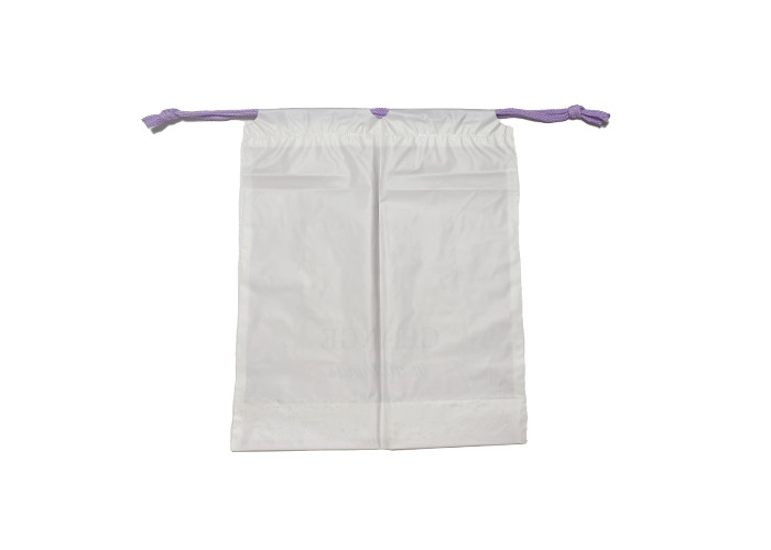 Recyclable Plastic Drawstring Bag Biodegradable Rope Bag LDPE Printing