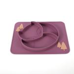 Suction Divided Toddler Silicone Plates Soft With Customize Logo