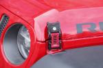 Enhance Your Jeep Wrangler JK 07 Off-Road Performance with Black Red Hood Latch
