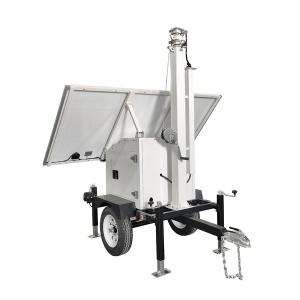 Wholesale Customized Mobile Solar Surveillance Trailer With 3*200W Solar Panels from china suppliers