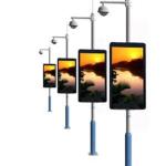P4 4mm 640*960mm Street Lighting Pole Lamppost Led Display Screen SignPost LED