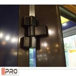 Aluminum Alloy Bifold Hinged Door Swing Open Way Dust Resistance frame glass
