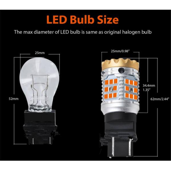 Aluminum 12V 28W 3156 T20 Canbus LED Car Bulbs