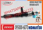 Fuel injector 095000-6070 6251-11-3100 For KOMATSU PC350-7 PC400-7