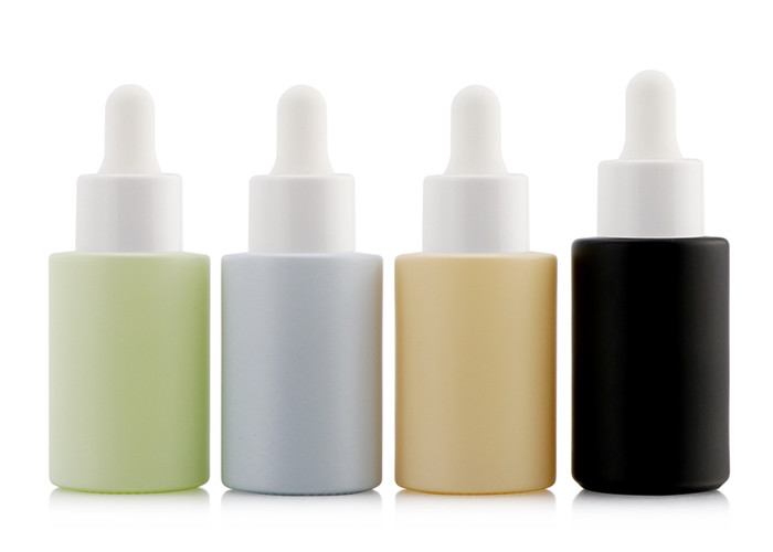 1OZ Frosted Glass Dropper Bottles For Cosmetic Packaging