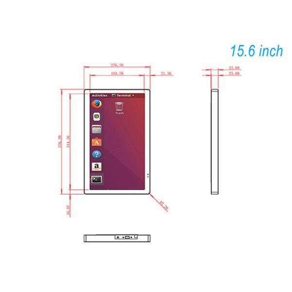 15.6-inch wear-resistant and scratch resistant performance stable intelligent triage call screen Linux system hospital consultation room strip
