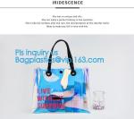 tote pvc stadium ladies bags handbag, bucket bags pvc transparent bags women