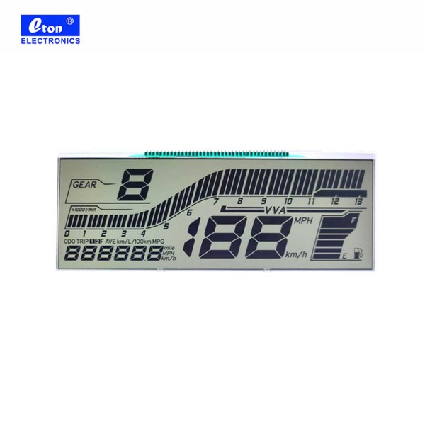 6 Digit 7 Segment LCD Display Module 155*50.5mm 6 O'clock Display 70 Pin Fuel Dispenser TN Type