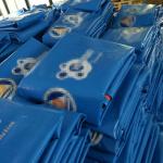 Customized Blue / Orange PE Tarpaulin, Plastic Sheet Polyethylene Cover