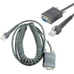 3m Coiled RJ45 RS232 Cable , Symbol Ls2208 Cable For Barcode Scanner