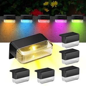 Wholesale IP65 Waterproof Outdoor Solar Wall Light Warm White RGB Solar Fence Wall Light from china suppliers