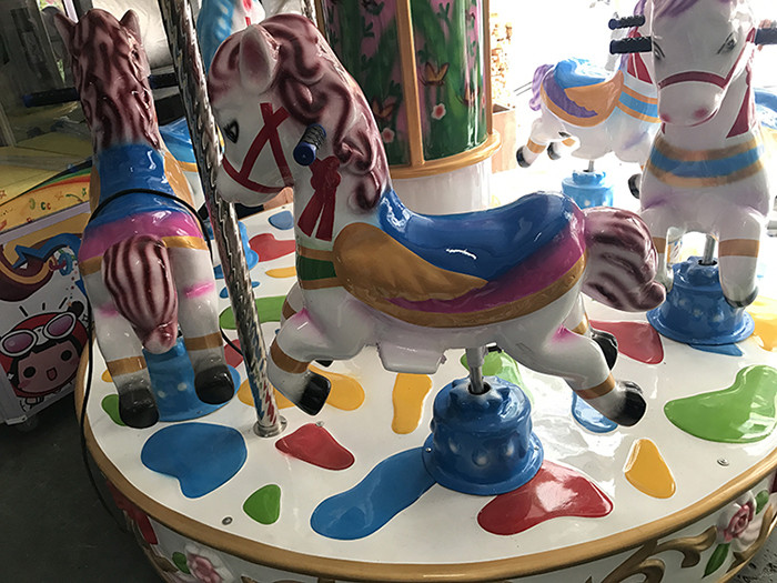 Kids Amusement Carousel Horse Ride / Coin Operated Animal Rides