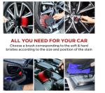 Red Color Car Detailing Brushes Kit For Washing Wheels 8 Pcs