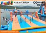 High Durability Floating Inflatable Water Park Blue And Yellow Color