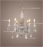 Wooden Iron Chandelier Lighting Vintage Crystal Lustre vintage chandelier(WH-CI