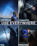 Rechargeable Headlamp, 8 LED 18000 Lumen Bright Headlamp with Red Light, IPX4