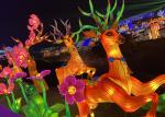 2.5- Meter Sika Deer Fabric Chinese Lanterns Show Important Festivals