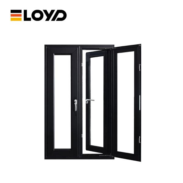 Industrial Aluminum Double Glass Windproof Casement Windows Replacement For