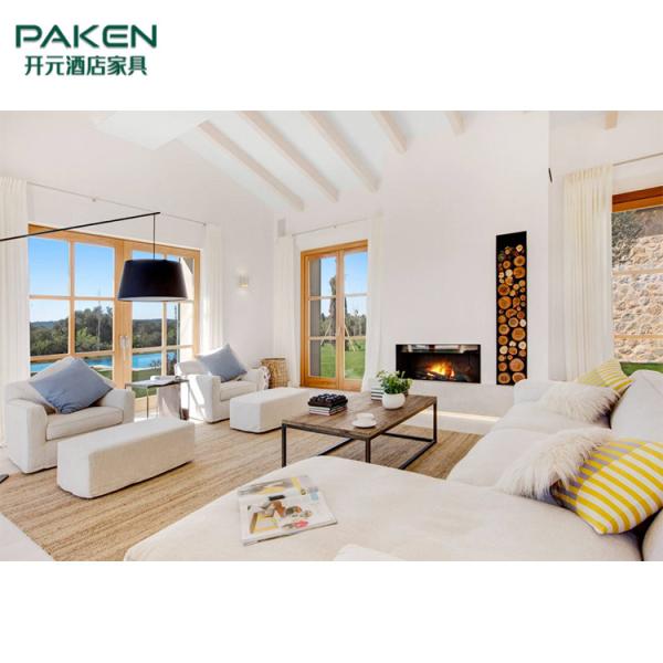 Concise Style With Elegant Ivory Color Customize Modern Villa Furniture Living