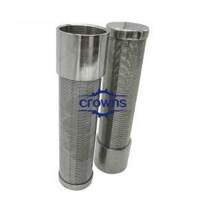 Wholesale Customized Wedge Wire Screen Pipe Stainless Steel Slotted Wedge Wire Screen Water Well Tube Drill Pipe from china suppliers