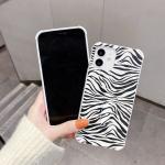 Shock Free TPU Material Mobile Case Rugged Corners Built In Stand Zebra Look