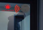 125dB Wireless Glass Break Detector Ultra Slim With LR44 Battery